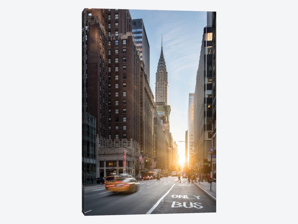 Fifth Avenue With Chrysler Building by Jan Becke 1-piece Canvas Print