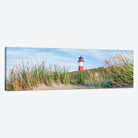 Panoramic View Of The Lighthouse List Ost, Sylt, Germany Canvas Print #JNB329} by Jan Becke Canvas Artwork