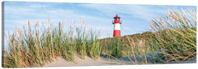 Panoramic View Of The Lighthouse List Ost, Sylt, Germany Canvas Art Print - Sylt Art