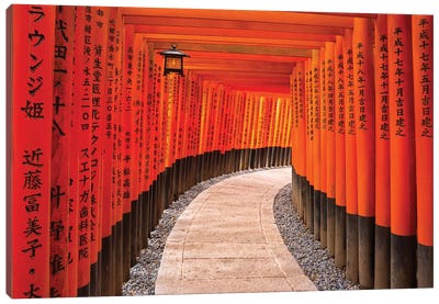 Fushimi Inari Taisha Shrine In Kyoto Canvas Art Print - Churches & Places of Worship