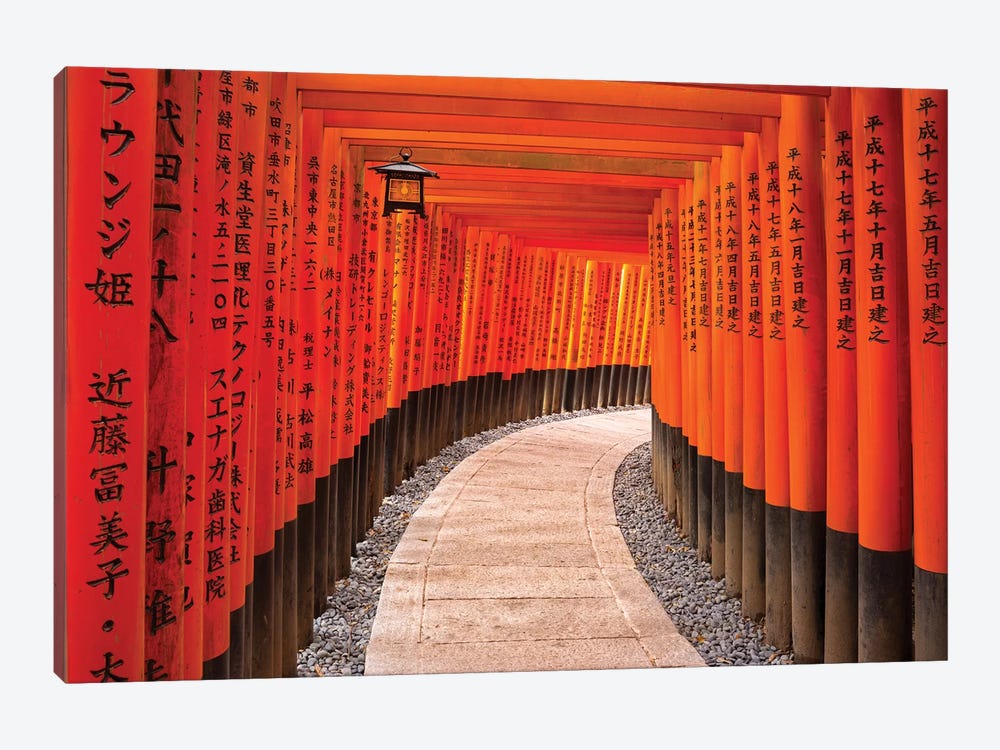 Fushimi Inari Taisha Shrine In Kyoto by Jan Becke 1-piece Canvas Wall Art