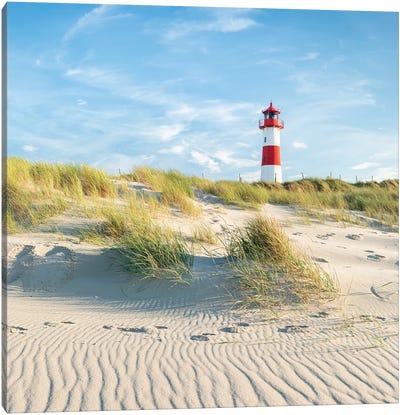 Lighthouse List Ost On The Island Of Sylt, Schleswig-Holstein, Germany Canvas Art Print - Sylt Art