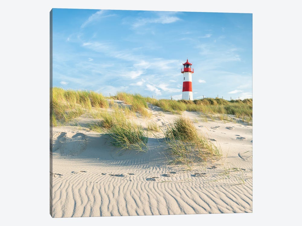 Lighthouse List Ost On The Island Of Sylt, Schleswig-Holstein, Germany by Jan Becke 1-piece Canvas Print