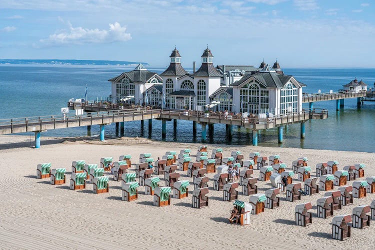 Seebrücke Sellin (Sellin Pier) In Summer, Mecklenburg-Vorpommern, Germany