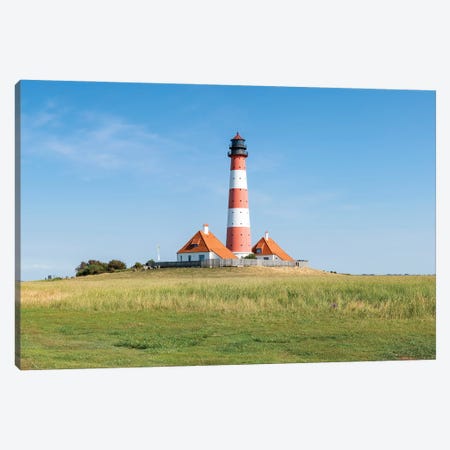 Westerheversand Lighthouse, Westerhever, Eiderstedt, Schleswig-Holstein, Germany Canvas Print #JNB370} by Jan Becke Canvas Print