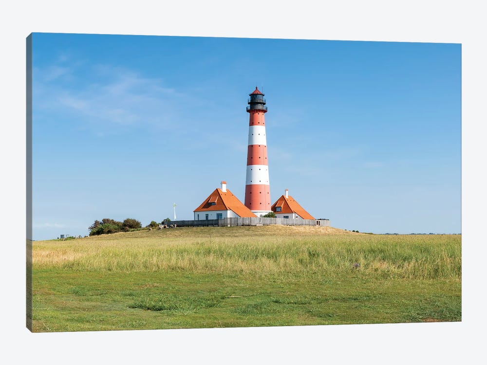 Westerheversand Lighthouse, Westerhever, Eiderstedt, Schleswig-Holstein, Germany by Jan Becke 1-piece Canvas Wall Art
