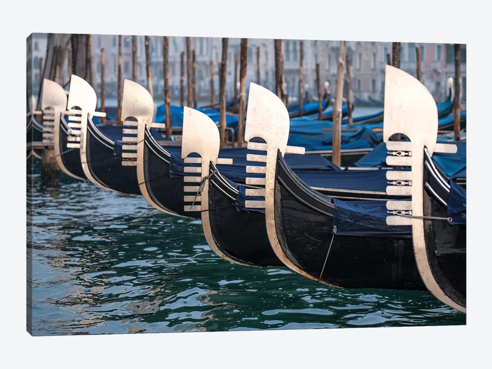 Gondolas With Ferro Di Prua Ornament by Jan Becke 1-piece Art Print