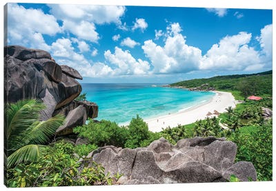 Grand Anse On La Digue Canvas Art Print - Seychelles