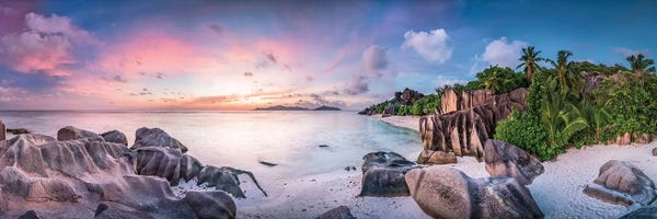 Rocky Beaches: Anse Source D'Argent Panorama by Jan Becke
