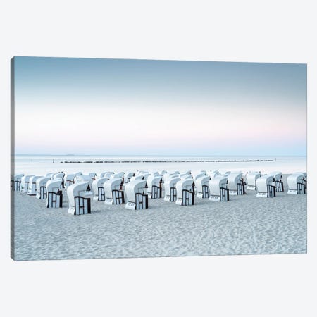 Beach Chairs At The Baltic Coast On The Island Of Rügen Canvas Print #JNB410} by Jan Becke Canvas Wall Art