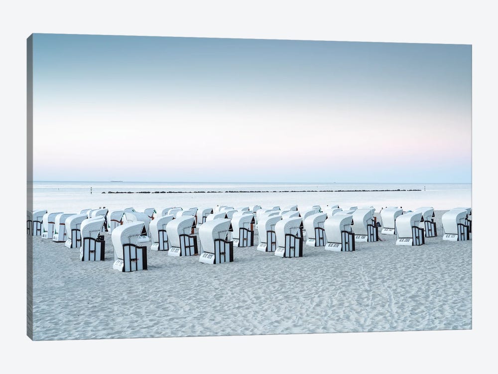 Beach Chairs At The Baltic Coast On The Island Of Rügen by Jan Becke 1-piece Art Print
