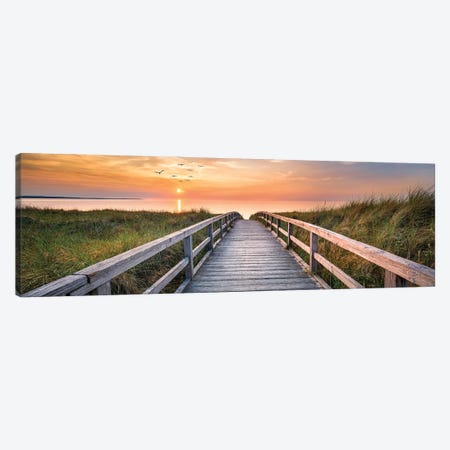 Sunset At The Dune Beach, North Sea Coast, Germany Canvas Print #JNB417} by Jan Becke Canvas Print