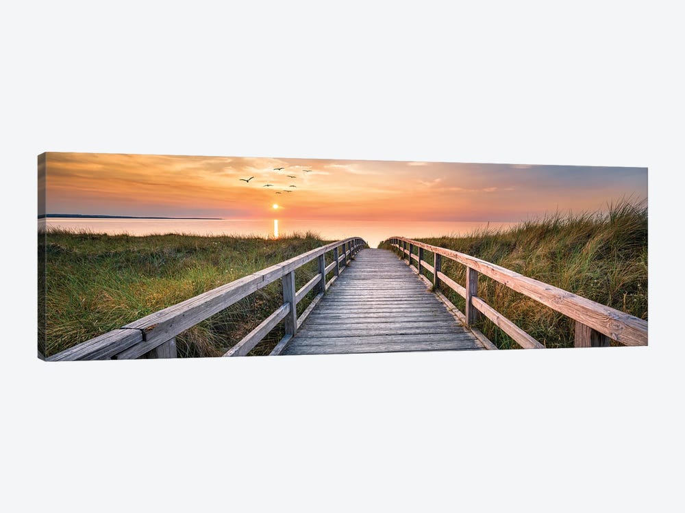 Sunset At The Dune Beach, North Sea Coast, Germany by Jan Becke 1-piece Canvas Artwork