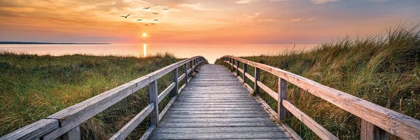 Docks & Piers: Sunset At The Dune Beach, North Sea Coast, Germany by Jan Becke