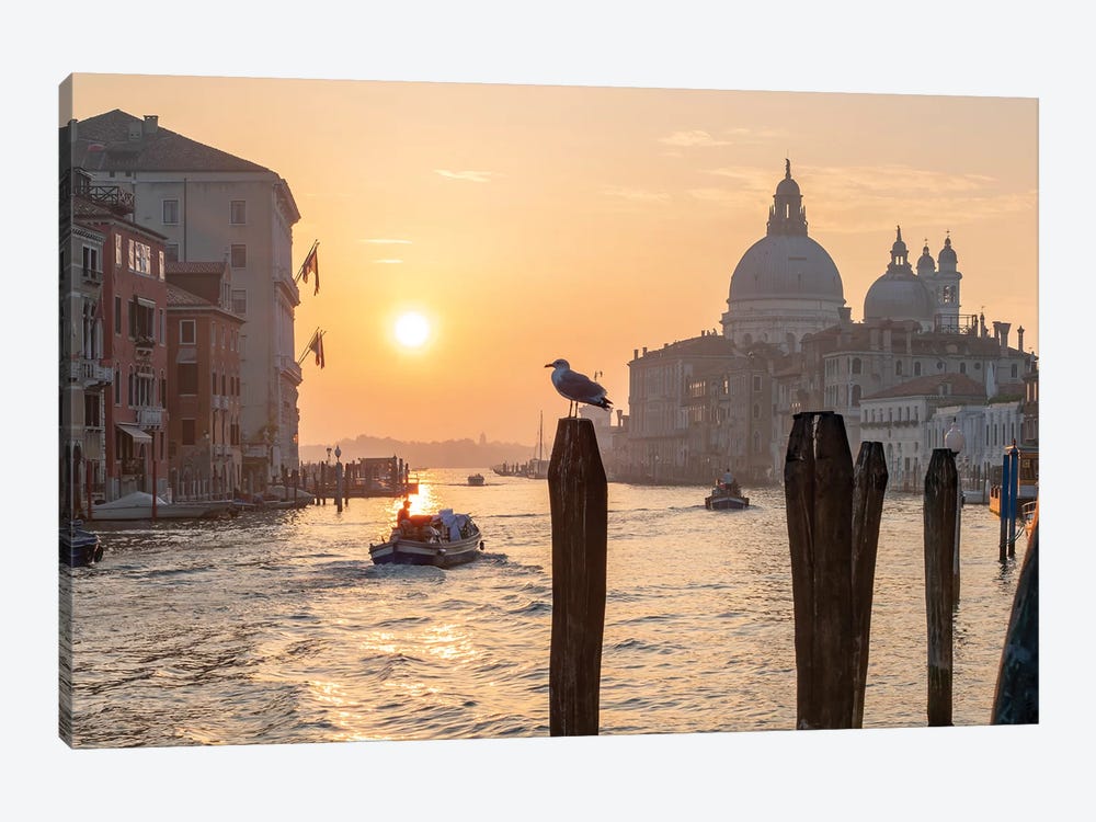 Grand Canal At Sunrise II by Jan Becke 1-piece Canvas Artwork