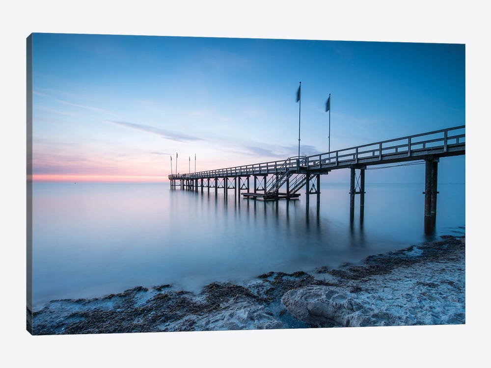 Pier At The Beach, Baltic Sea, Germany by Jan Becke 1-piece Canvas Print