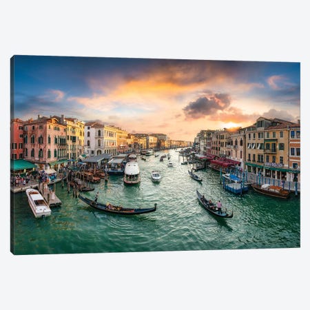 Grand Canal At Sunset Canvas Print #JNB42} by Jan Becke Canvas Print