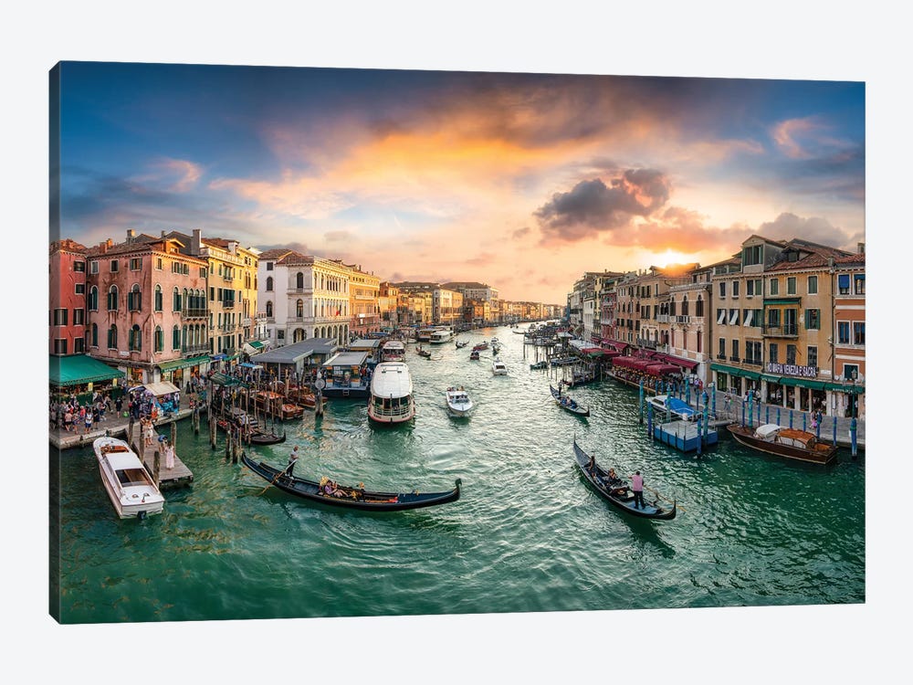 Grand Canal At Sunset by Jan Becke 1-piece Canvas Print
