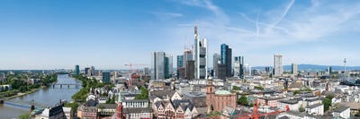 View of the central business district in Frankfurt am Main, Hesse, Germany by Jan Becke canvas print
