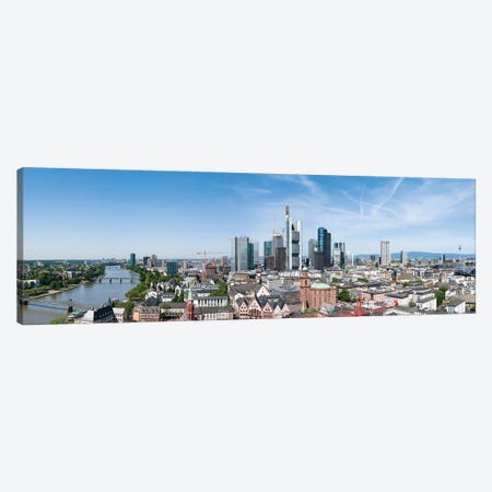 View of the central business district in Frankfurt am Main, Hesse, Germany Canvas Print #JNB431} by Jan Becke Canvas Wall Art