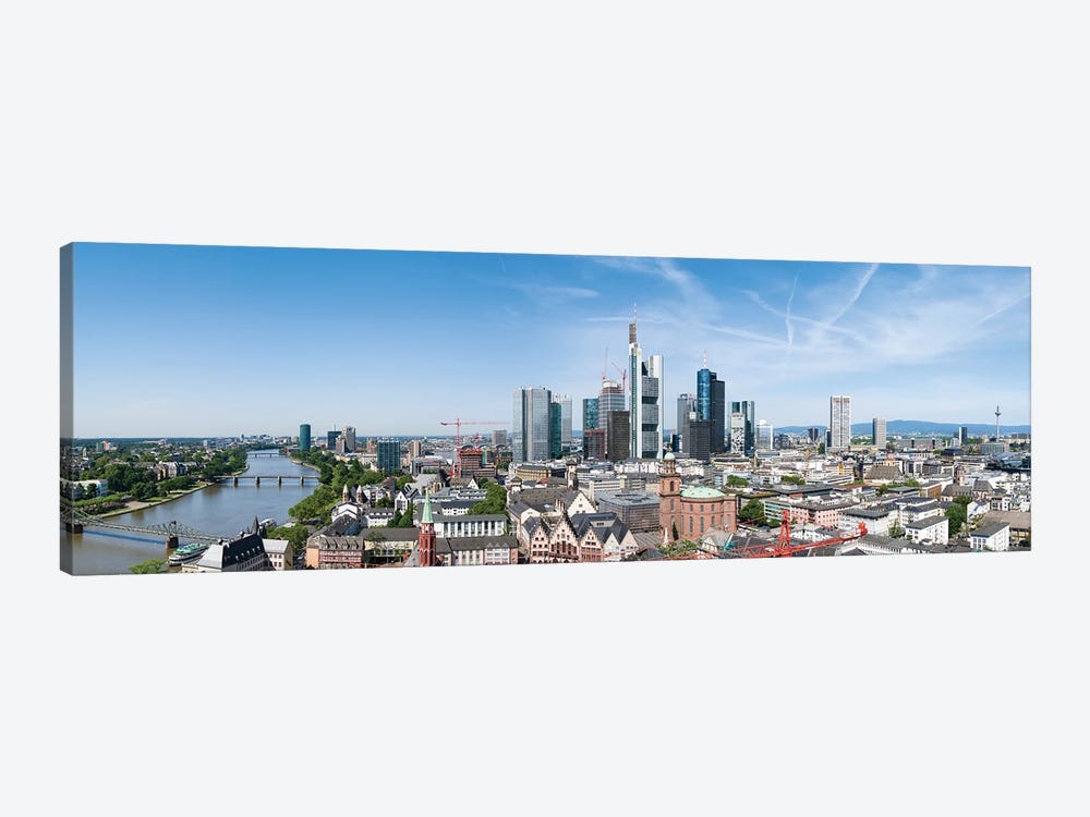 View of the central business district in Frankfurt am Main, Hesse, Germany by Jan Becke 1-piece Canvas Wall Art