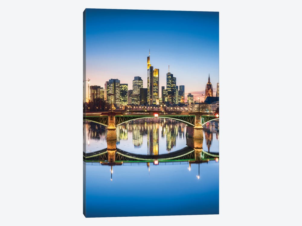 Central business district of Frankfurt am Main, Hesse, Germany by Jan Becke 1-piece Canvas Art Print