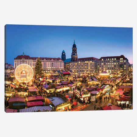 The Striezelmarkt Christmas Market in Dresden, Saxony, Germany Canvas Print #JNB441} by Jan Becke Art Print