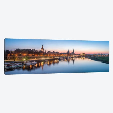 Dresden skyline panorama along the Elbe River Canvas Print #JNB444} by Jan Becke Canvas Wall Art