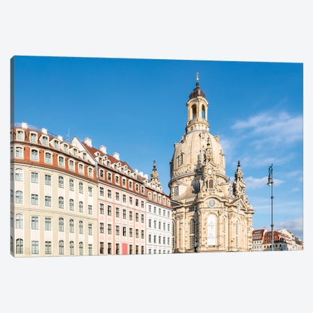 Frauenkirche at the Neumarkt square in Dresden Canvas Print #JNB446} by Jan Becke Canvas Art