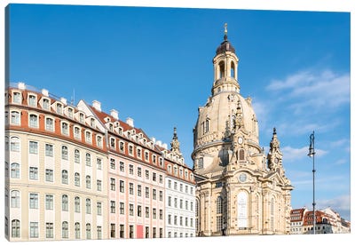 Frauenkirche at the Neumarkt square in Dresden Canvas Art Print - Dresden
