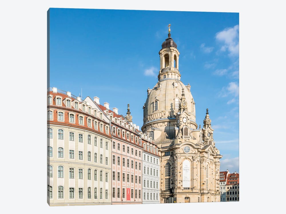 Frauenkirche at the Neumarkt in Dresden by Jan Becke 1-piece Canvas Art Print