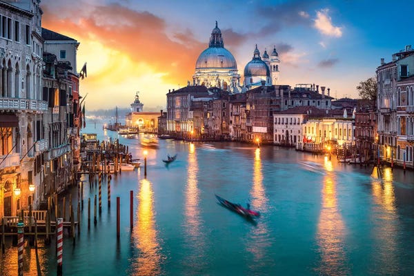 Large Photography - Canvas Prints: Grand Canal I by Jan Becke