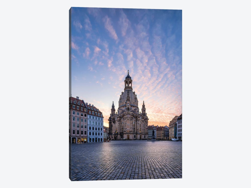 Dresden Frauenkirche (Church of Our Lady) at sunrise, Saxony, Germany by Jan Becke 1-piece Canvas Art