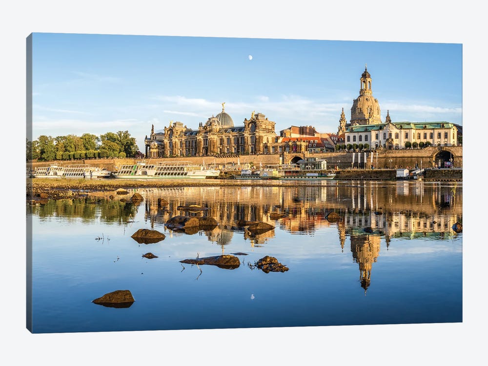 Dresden skyline with Frauenkirche, Saxony, Germany by Jan Becke 1-piece Canvas Art Print