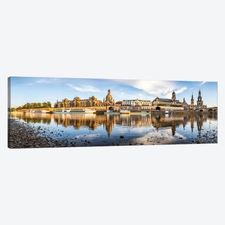 Dresden skyline panorama along the Elbe River, Saxony, Germany Canvas Print #JNB456} by Jan Becke Canvas Print