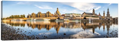 Dresden skyline panorama along the Elbe River, Saxony, Germany Canvas Art Print - Dresden