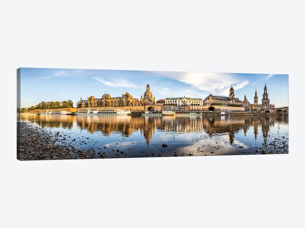 Dresden skyline panorama along the Elbe River, Saxony, Germany by Jan Becke 1-piece Art Print