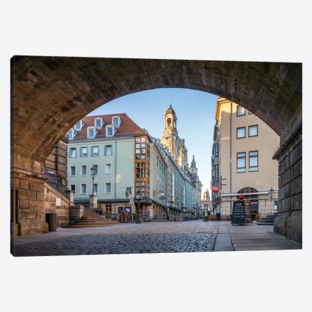 Old town of Dresden with Frauenkirche Canvas Print #JNB457} by Jan Becke Canvas Art Print