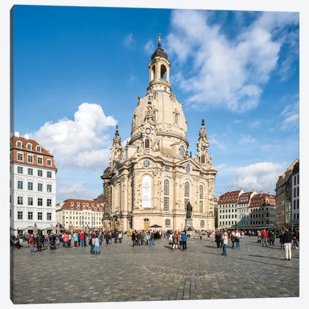Frauenkirche (Church of Our Lady) at the Neumarkt in Dresden Canvas Print #JNB459} by Jan Becke Canvas Wall Art