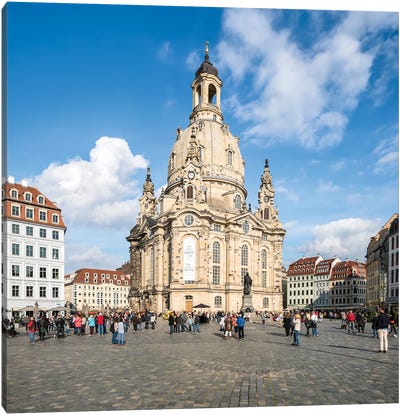 Frauenkirche (Church of Our Lady) at the Neumarkt in Dresden Canvas Art Print - Dresden