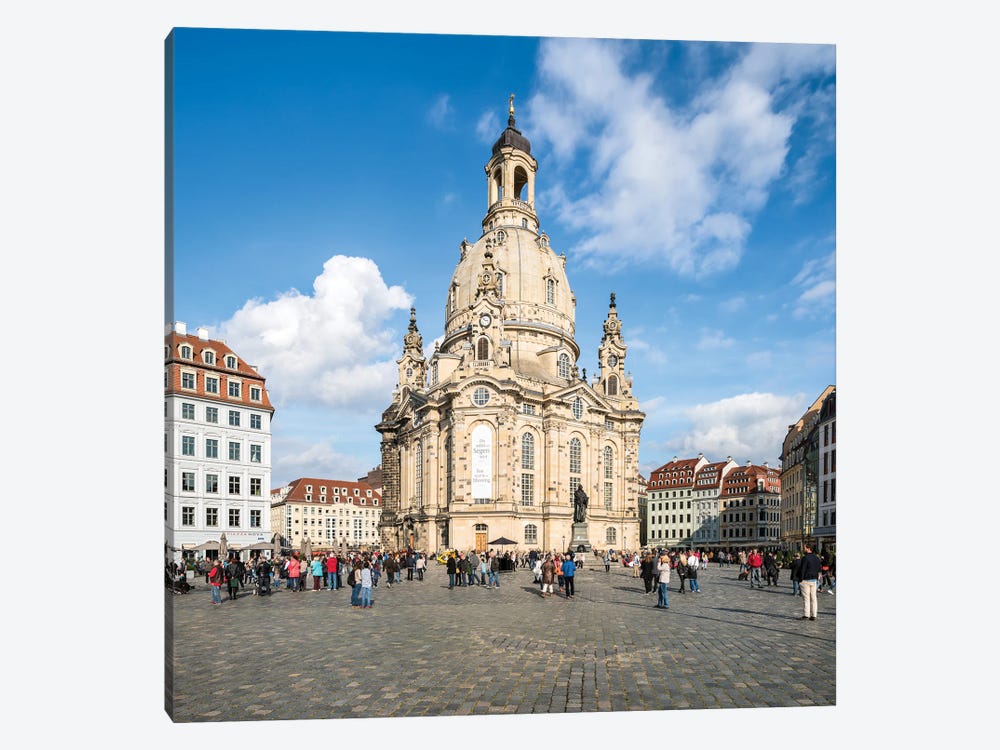 Frauenkirche (Church of Our Lady) at the Neumarkt in Dresden by Jan Becke 1-piece Canvas Art