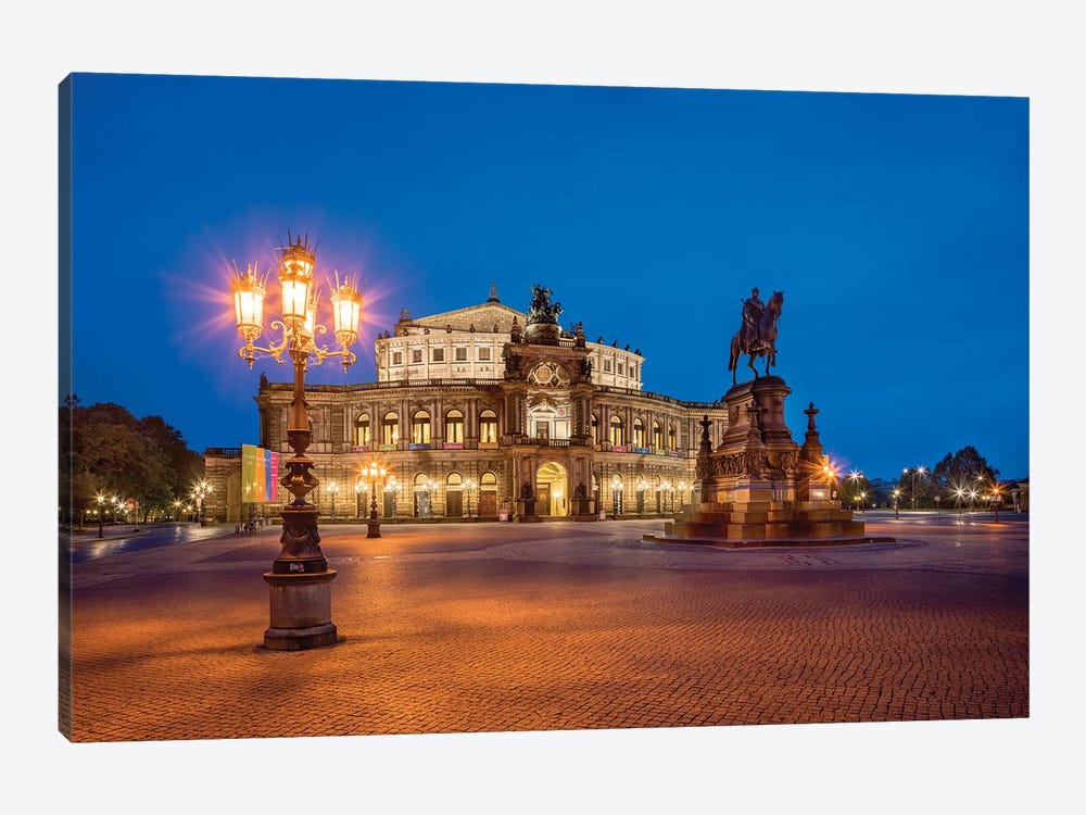 Semperoper at the Theatre Square in Dresden by Jan Becke 1-piece Canvas Art Print