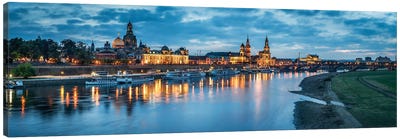 Dresden skyline panorama at dusk Canvas Art Print - Dresden