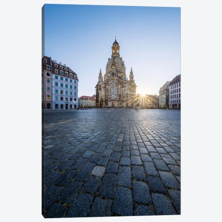 Frauenkirche (Church of Our Lady) at the Neumarkt square in Dresden Canvas Print #JNB474} by Jan Becke Art Print