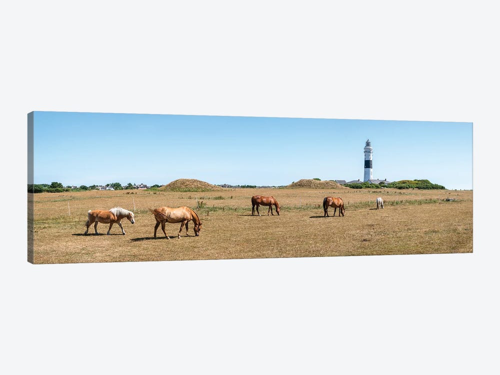 Panoramic view of the lighthouse Kampen, Sylt, Schleswig-Holstein, Germany by Jan Becke 1-piece Canvas Wall Art