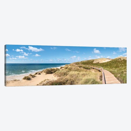 Wooden boardwalk along the coast, Sylt, Schleswig-Holstein, Germany Canvas Print #JNB479} by Jan Becke Canvas Artwork