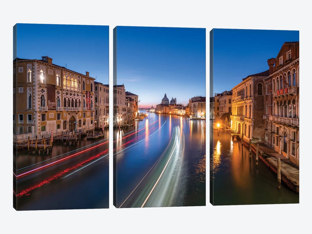 Grand Canal In Venice by Jan Becke 3-piece Canvas Art