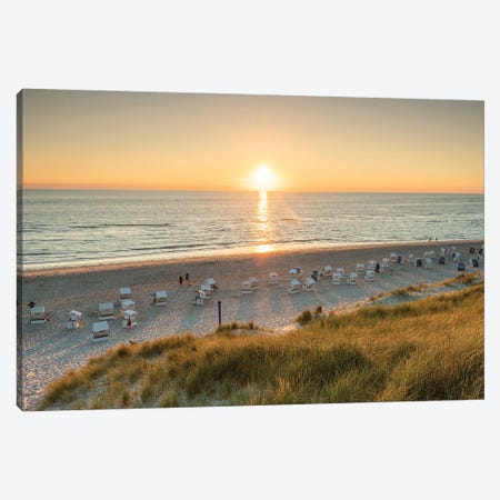 Sunset at the Rotes Kliff (Red Cliff), Sylt, Schleswig-Holstein, Germany Canvas Print #JNB481} by Jan Becke Art Print