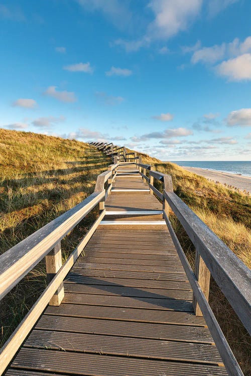 Boardwalk along the beach, Sylt, Schleswig-Holstein, Germany