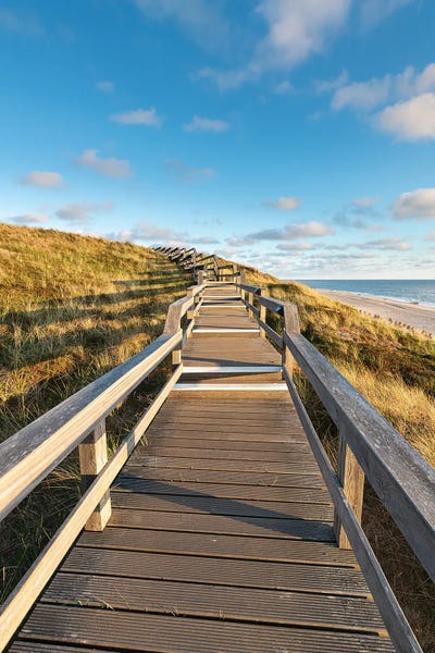 Boardwalk along the beach, Sylt, Schleswig-Holstein, Germany